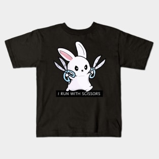 Run With SCISSORS,  Rabit! Kids T-Shirt